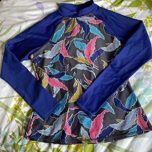 Boden Long Sleeve Swim Top - Girls XL